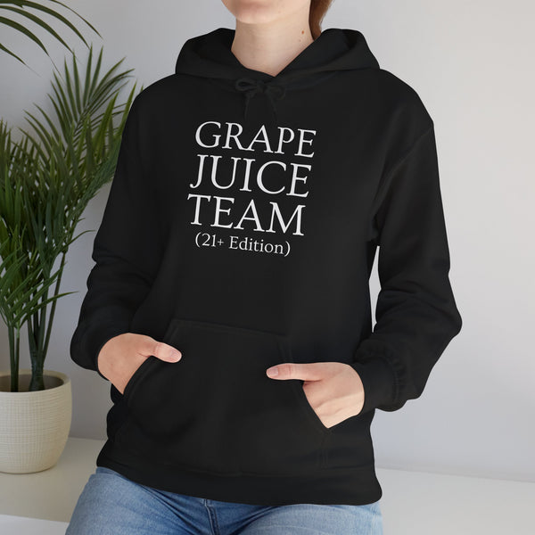 Hoodie for Women, funny saying, Durable Soft Cotton-Poly Blend hoodie with Pocket for All Season, Casual Wear, Ethically Made, grape juice team Design