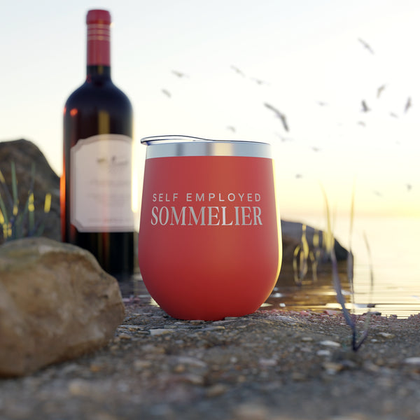 Stylish Durable & Insulated Stainless Steel Tumbler Cup, BPA-Free, Double-Wall Copper Vacuum, Hot & Cold Drinks, Wine, Cocktails, Coffee, self employed sommelier