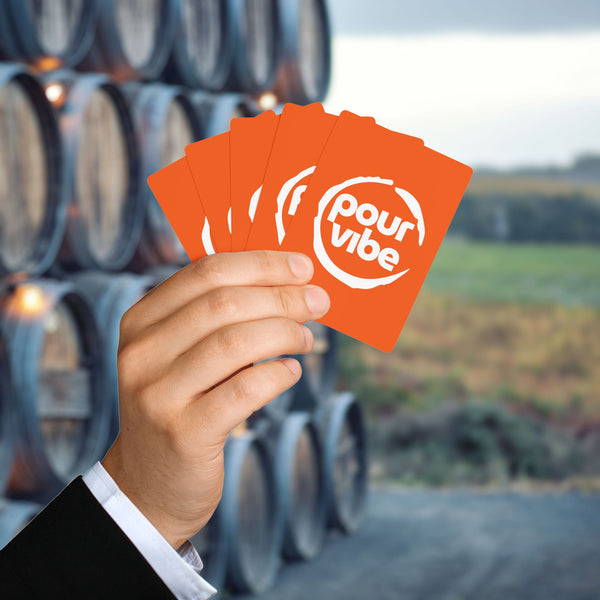Poker Playing Cards, Wine Inspired Poker Cards, Elegant Deck for Wine Lovers and Card Game Enthusiasts PourVibe white on orange Design