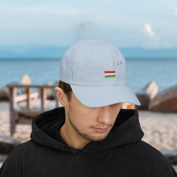 Stylish Classic Cap for Men & Women, Hungary, 100% Cotton, Breathable, Adjustable Strap, All-Season Fit, Permacurv® Visor, Clean Look with Embroidered Design, Hungary flag