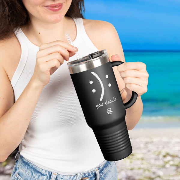Premium Durable 40 oz (1.18 L) Insulated Stainless Steel Tumbler, Secure Straw Lid, Thermal travel Tumbler, BPA‑Free Straw Lid, Double Wall Hot & Cold, You decide design