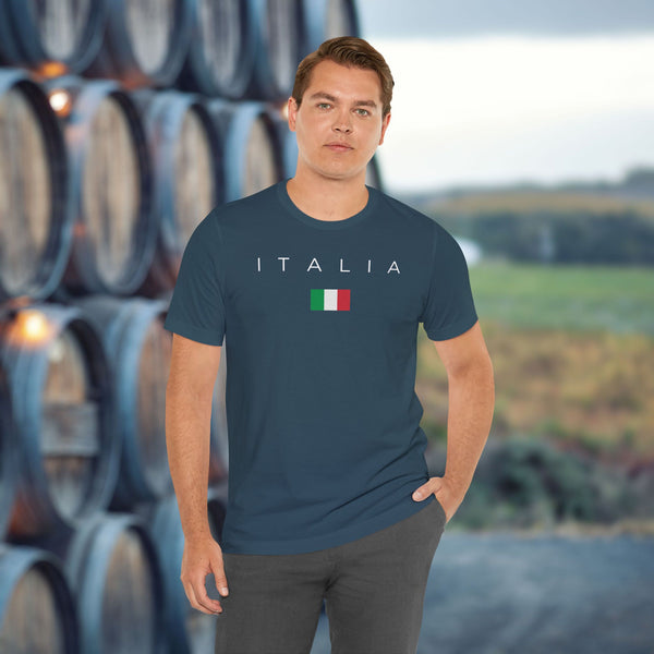 Premium T-Shirt for Men, Italia Design, Soft & Stylish Italian Tee, Comfy Graphic Shirt, Italy Flag, Italy Gift Tee