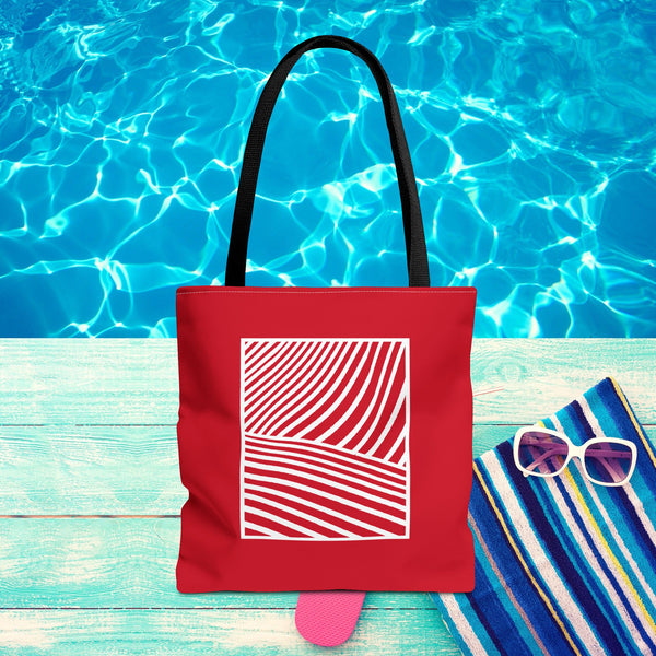 Premium & Durable Tote Bag, Stylish Tote bags, Reusable Shopping Bag, Beach bags, Eco-Friendly  Everyday bags, Carryall Bags, Red with White Winery Graphic