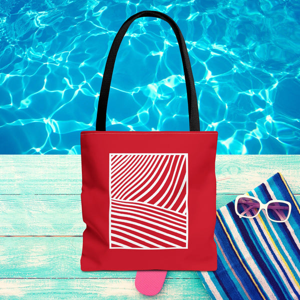Premium & Durable Tote Bag, Stylish Tote bags, Reusable Shopping Bag, Beach bags, Eco-Friendly  Everyday bags, Carryall Bags, Red with White Winery Graphic