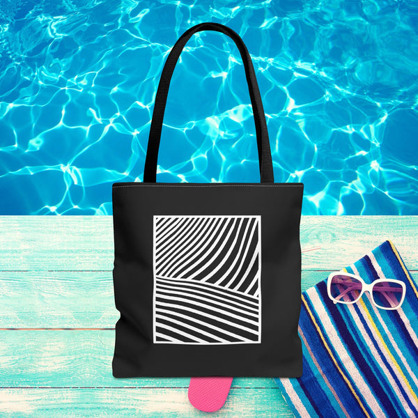 Premium & Durable Tote Bag, Stylish Tote bags, Reusable Shopping Bag, Beach bags, Eco-Friendly  Everyday bags, Carryall Bags,  Black with White Winery Graphics