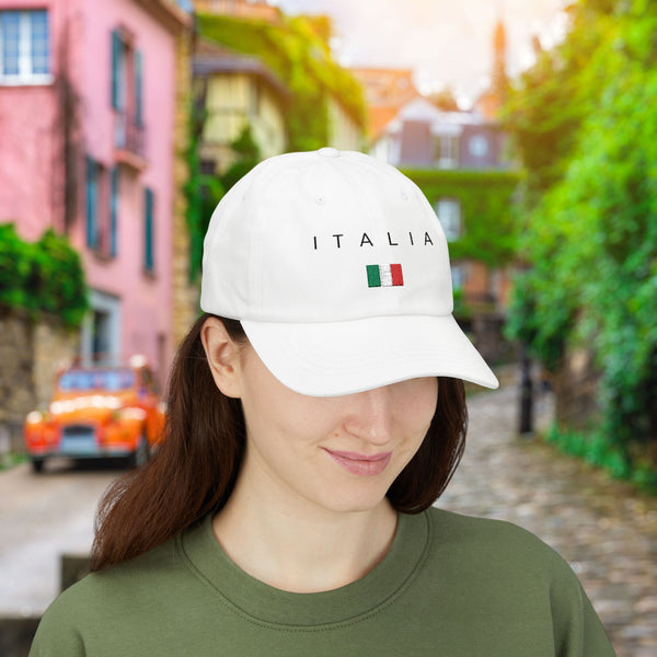 Stylish Classic Cap for Men & Women, Italia, 100% Cotton, Breathable, Adjustable Strap, All-Season Fit, Permacurv® Visor, Clean Look with Embroidered Design, Italy