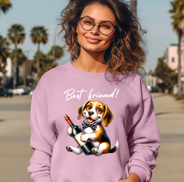 Pure Comfort Sweatshirt, Funny Wine Sweatshirt - Soft, stylish, Wine Lover Gift, Drink, Sarcastic Joke Sweatshirt, Wine Saying - Best Friend Dog 6