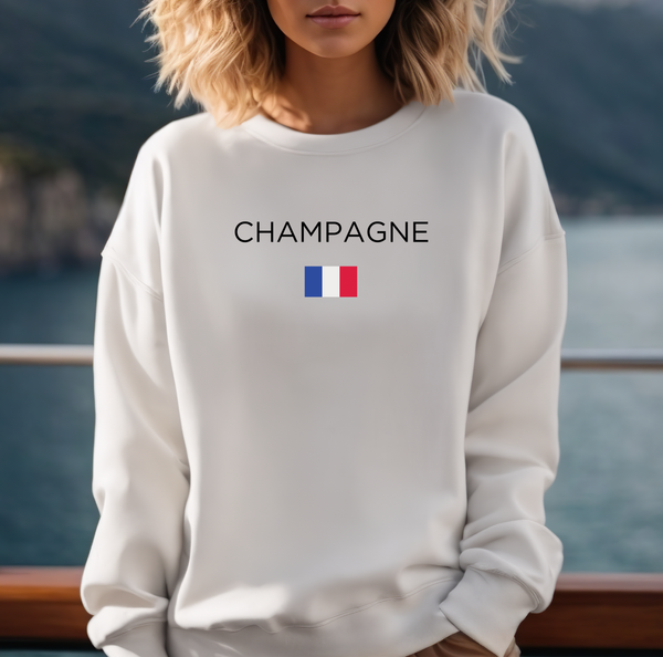 Pure Comfort Sweatshirt, Wine Sweatshirt - Soft, stylish, Champagne Lover, France Gift, Drink, France lover - Champagne France