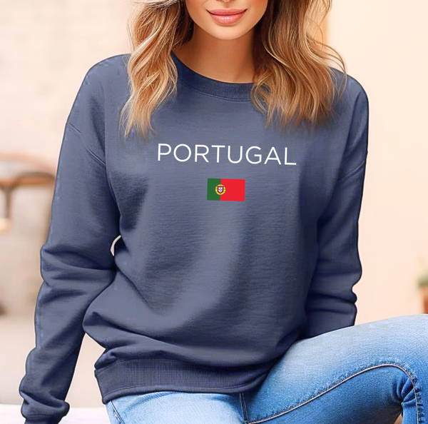 Pure Comfort Sweatshirt, Wine Sweatshirt - 100% ethically grown cotton Soft, stylish, Portugal Lover, Portugal Gift