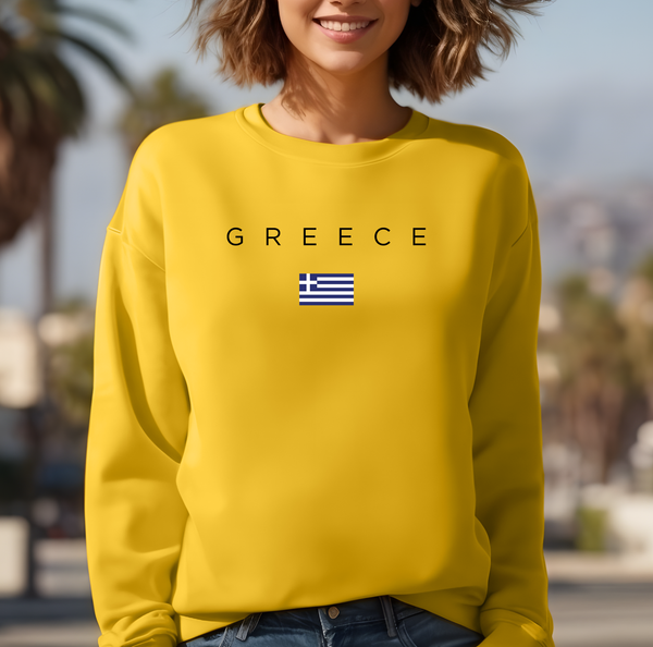 Pure Comfort Sweatshirt, Greece Sweatshirt, 100% ethically grown cotton Soft, Greek stylish, Greece Lover, Greece Gift