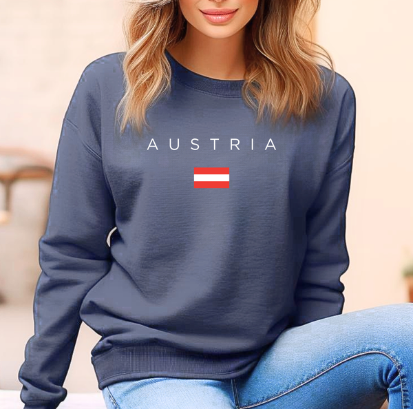 Pure Comfort Sweatshirt, Austria Sweatshirt, 100% Ethically Grown Cotton, Soft, Austrian Stylish, Austria Lover, Austria Gift