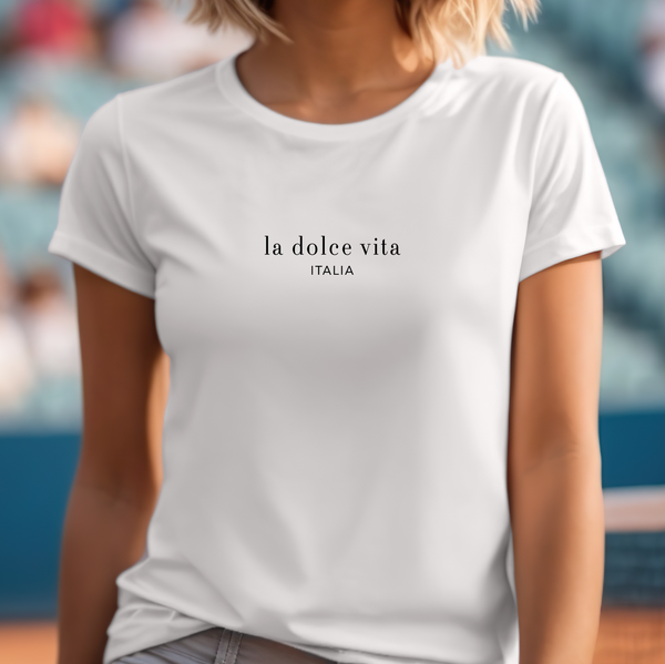 Premium Short Sleeve T-Shirt, Italy Design, Soft & Stylish love Tee, Comfy Graphic Shirt, Saying, Shirt Gift - la dolce vita