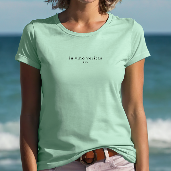 Premium Cute T-Shirt, Latin Design, Soft & Stylish love Tee, Comfy Graphic Shirt, Saying, Shirt Gift - in vino veritas