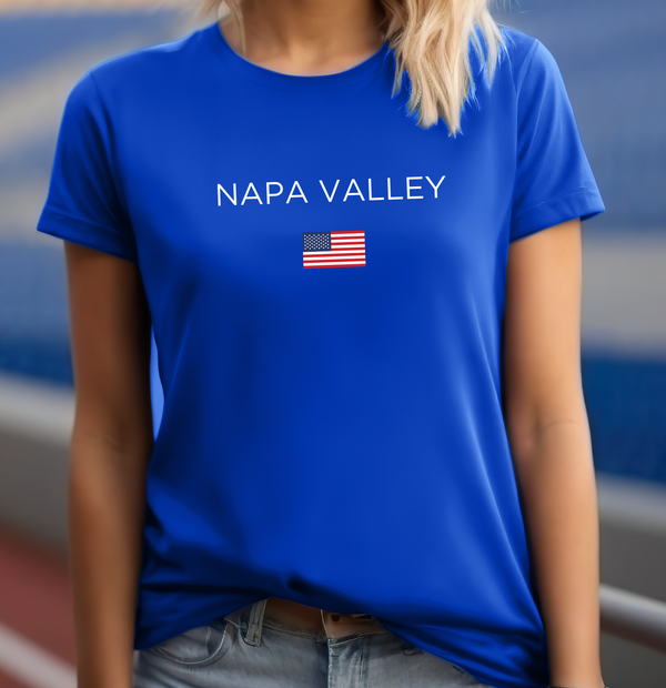 Premium T-Shirt for Women, Soft Stylish Napa Valley Lover Tee, USA, Graphic Tee, WIne Fun Shirt, United States Gift