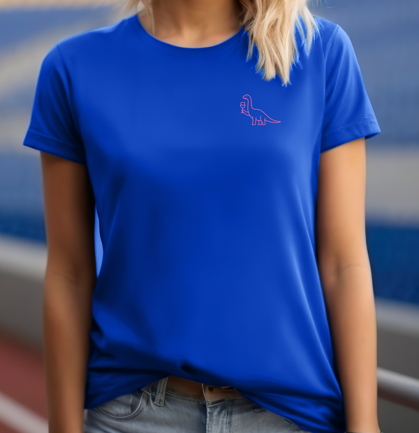 Premium T-Shirt for Women, Funny Design, Cute & Stylish love Tee, Joke Graphic Shirt, Saying, Shirt Sarcastic Gift - Dinosaur glass wine P&W