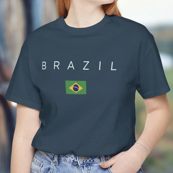 Premium Brazil T-Shirt for Women, Soft & Stylish Brazilian Tee, Comfy Graphic Shirt, Brazil Flag Apparel, Brazil Gift Design