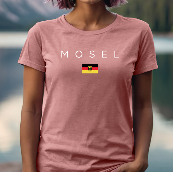 Premium T-Shirt for Women, Mosel Design, Soft & Stylish Tee, Germany Flag Graphic Tee, Saying, Shirt Germany Gift, Travel Gift