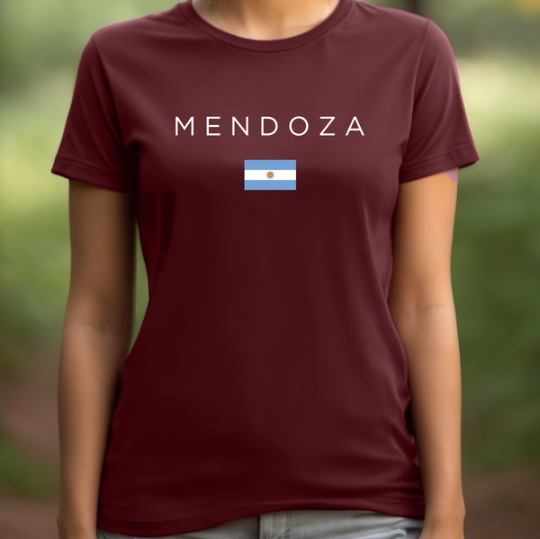 Premium T-Shirt for Women, Mendoza Design, Cute Stylish love Tee, Argentina Graphic Shirt, Saying, Shirt Argentina Flag Gift