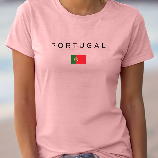 Premium Portugal T-Shirt for Women, Soft & Stylish Portuguese Tee, Comfy Graphic Shirt, Portugal Flag Design, Portugal Gift