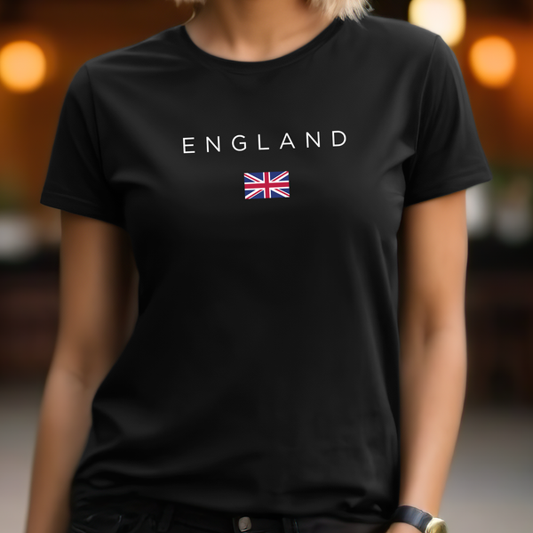 Premium England T-Shirt for Women, Soft & Stylish British Tee, Comfy Graphic Shirt, England Flag Design, England Gift