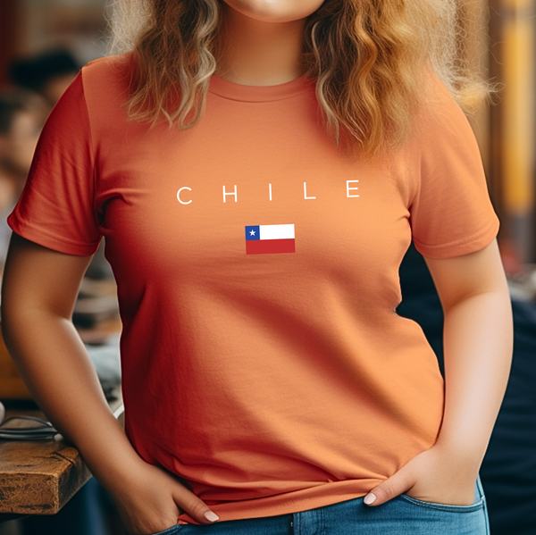 Premium Chile T-Shirt for Women, Soft & Stylish Chilean Tee, Comfy Graphic Shirt, Chile Flag Apparel, Chile Gift