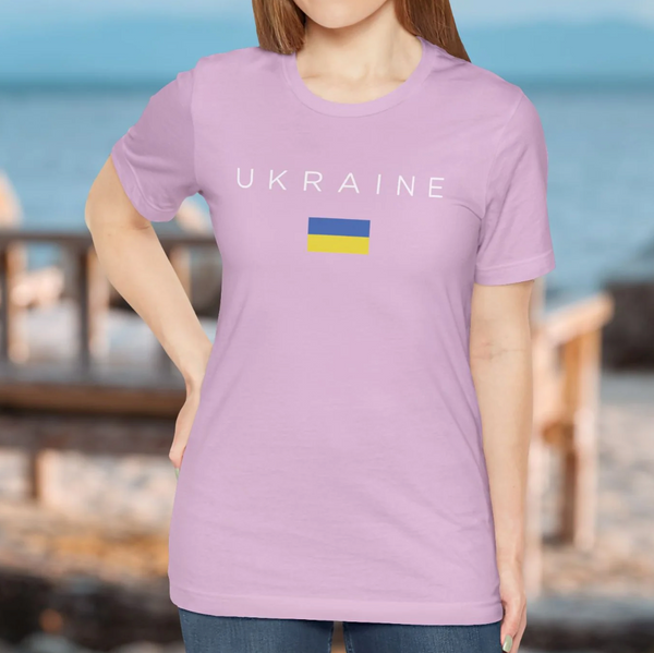 Premium T-Shirt For Women, Soft & Stylish Ukrainian Tee, Comfy Graphic Shirt, Ukraine Flag Design, Ukraine Gift