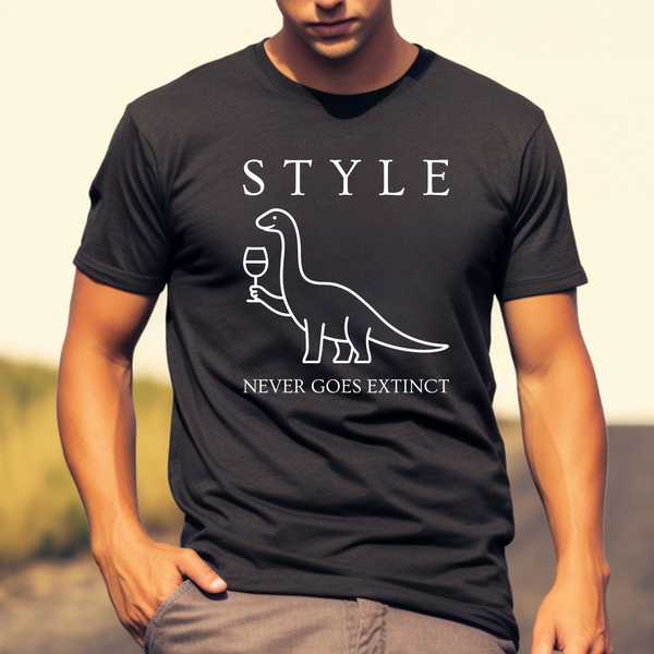 Premium T-Shirt for men, Funny Design, StylishTee, Wine Lover Shirt, Saying, Shirt Sarcastic Gift, Style Dinosaur wine