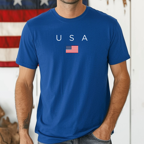 Premium T-Shirt for Men, USA Design, Stylish American Tee, USA Flag, USA Gift, United States Flag, Patriotic Shirt
