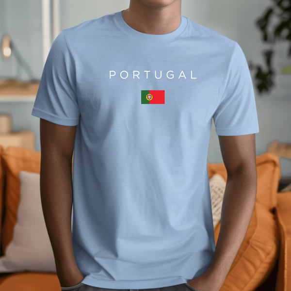 Premium T-Shirt for Men, Portugal Design, Stylish Portuguese Tee, Graphic Shirt, Portugal Flag, Portugal Gift