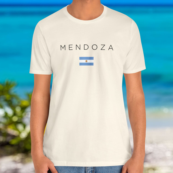 Premium T-Shirt for Men, Mendoza, Argentina Design, Stylish Tee, Wine Lover Shirt, Argentina Flag, Argentina Gift