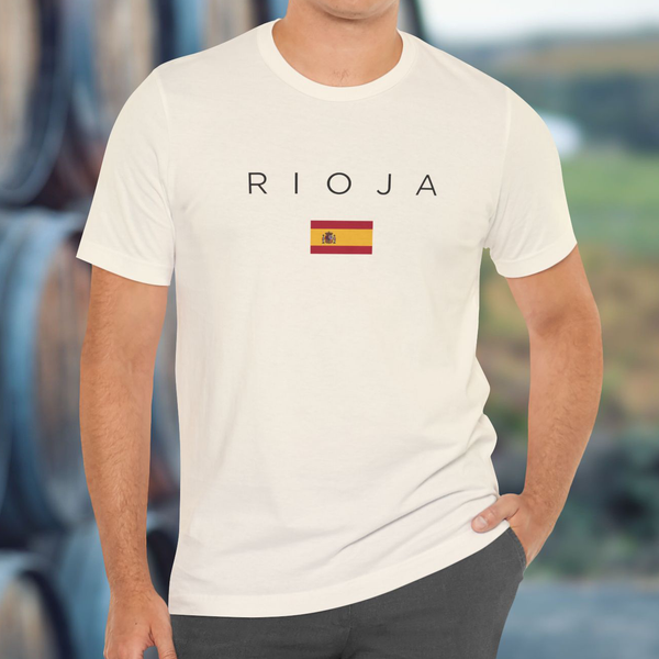 Premium T-Shirt for Men, Rioja, Spain Design, Stylish Spanish Tee, Wine Lover Shirt, Spain Flag, Spain Gift Tee, Rioja gift