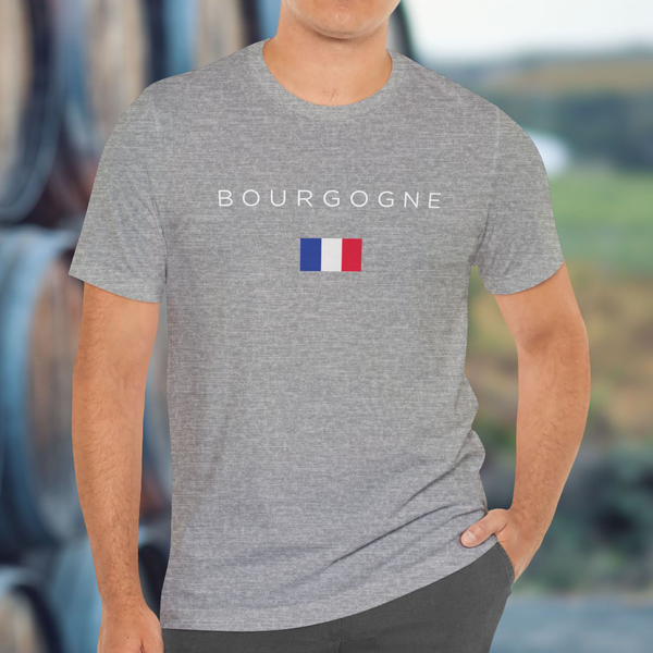 Premium T-Shirt for men, Bourgogne, France Design, Stylish Tee, Wine Lover Shirt, France Flag, France Gift, Bourgogne gift