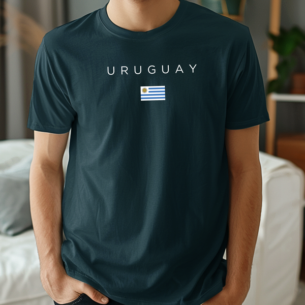 Premium T-Shirt for Men, Uruguay Design, Soft & Stylish Uruguayan Tee, WIne Lover Shirt, Uruguay Flag, Uruguay Gift Tee