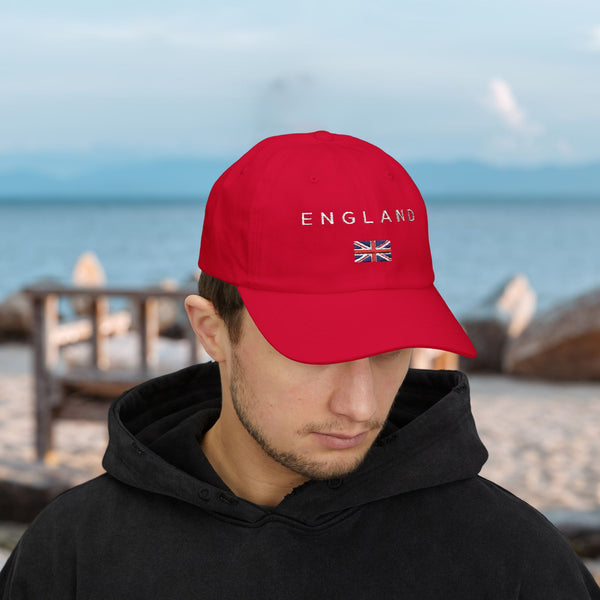 Stylish Classic Cap for Men & Women, England, 100% Cotton, Breathable, Adjustable Strap, All-Season Fit, Permacurv® Visor, Clean Look with Embroidered Design, UK flag