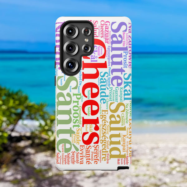 Premium & Stylish Phone Case, Durable Protective Cover for iPhone, Samsung Galaxy, Google Pixel,  Wireless Charging Compatible, 2025 Smartphone Case, Cheers All Languages design