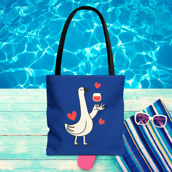 Premium & Durable Tote Bag, Stylish Tote bags, Reusable Shopping Bag, Beach bags, Eco-Friendly  Everyday bags, Carryall Bags, Duck Navy Design