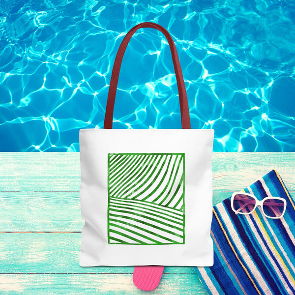 Premium & Durable Tote Bag, Stylish Tote bags, Reusable Shopping Bag, Beach bags, Eco-Friendly  Everyday bags, Carryall Bags, White with Green Winery Design