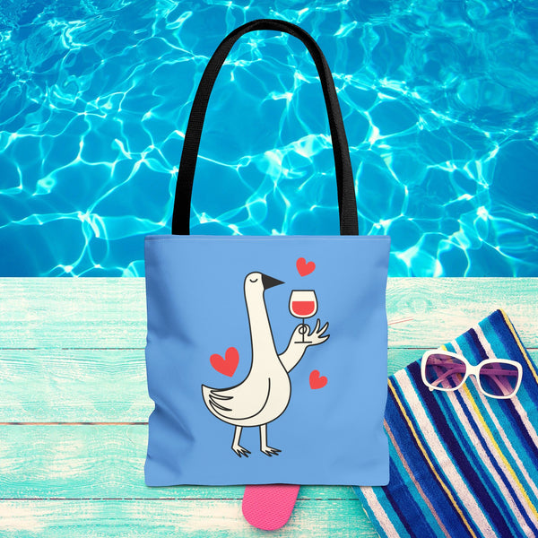 Premium & Durable Tote Bag, Stylish Tote bags, Reusable Shopping Bag, Beach bags, Eco-Friendly  Everyday bags, Carryall Bags, Duck Light Blue Design