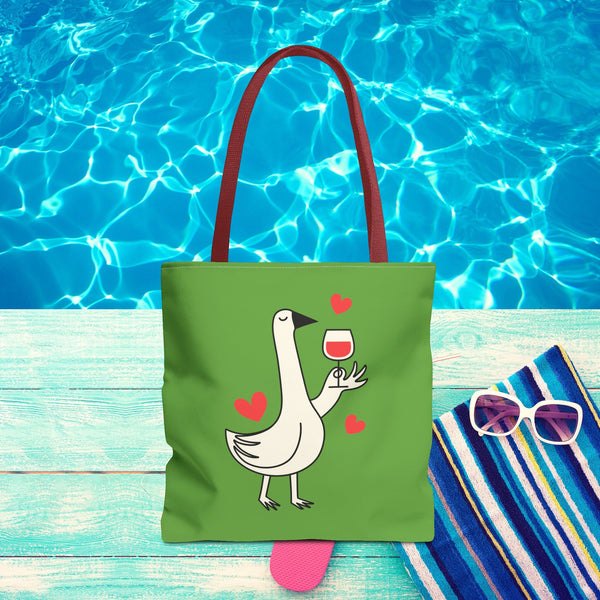 Premium & Durable Tote Bag, Stylish Tote bags, Reusable Shopping Bag, Beach bags, Eco-Friendly  Everyday bags, Carryall Bags, Duck Light Green Design