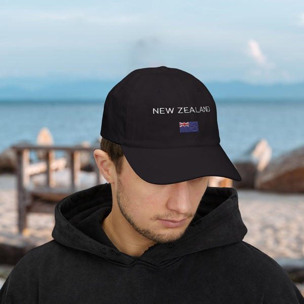 Stylish Classic Cap for Men & Women, New Zealand, 100% Cotton, Breathable, Adjustable Strap, All-Season Fit, Permacurv® Visor, Clean Look with Embroidered Design, New Zealand flag