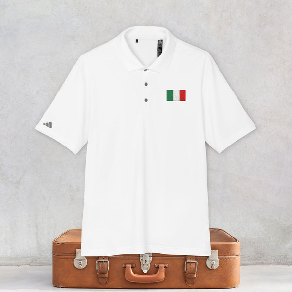 Adidas® Unisex Performance Polo Shirt, Stylish, Cool & Quick-Dry Comfort, UPF 50+ Sun Protection, Golf Polo, Custom Italy Flag Design Embroidery