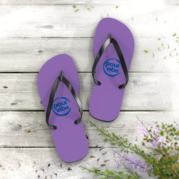 Stylish & durable flip flops for pool & beach, easy fit sandals for men & women, soft & comfortable foot sandals for everyday use - pourvibe purple design