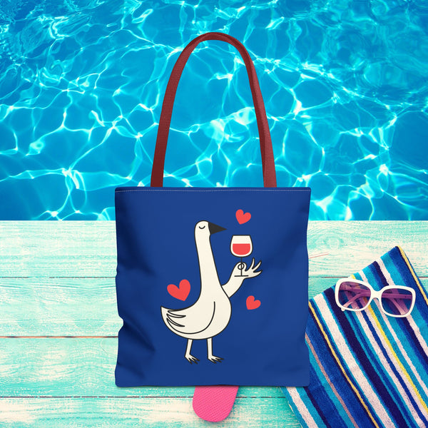 Premium & Durable Tote Bag, Stylish Tote bags, Reusable Shopping Bag, Beach bags, Eco-Friendly  Everyday bags, Carryall Bags, Duck Navy Design