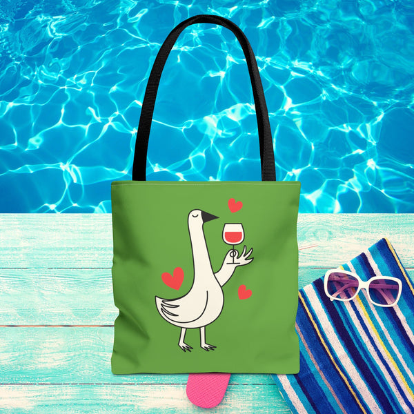 Premium & Durable Tote Bag, Stylish Tote bags, Reusable Shopping Bag, Beach bags, Eco-Friendly  Everyday bags, Carryall Bags, Duck Light Green Design