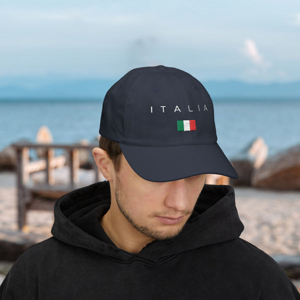 Stylish Classic Cap for Men & Women, Italia, 100% Cotton, Breathable, Adjustable Strap, All-Season Fit, Permacurv® Visor, Clean Look with Embroidered Design, Italy